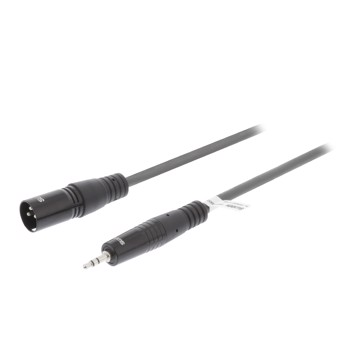 Cablu Audio Stereo XLR 3-pin Tata - 3.5mm Tata 1.5 M Gri, Sweex