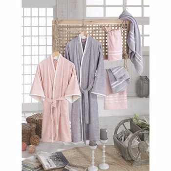Set de baie pentru familie, Hobby, 6 piese, 80 x 150 cm, 317HBY3204, bumbac, Multicolor