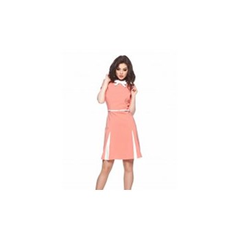 Rochie in clos PrettyGirl peach cu accesoriu tip curea