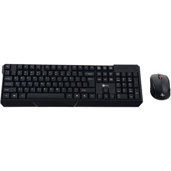 Kit tastatura + mouse A+ 4k, Wireless, Negru
