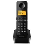 Telefon fara fir DECT Philips D2101B/53, Caller ID, Negru