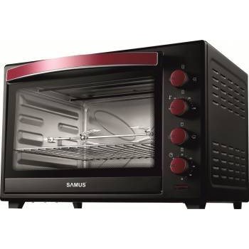 Cuptor electric Samus CS60BRC2, 2000 W, 60 litri, Grill, Rotisor, Negru