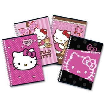 Caiet cu spira, A5, 80 file, dictando, HELLO KITTY