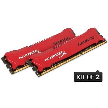 Kit Memorie HyperX Savage 16GB 2x8GB DDR3 1866MHZ CL9 Red hx318c9srk2/16