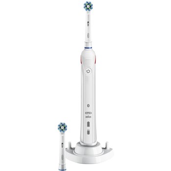 Periuta de dinti electrica Smart 4 4000 Series Cross Action, 40000 pulsatii/min, 8800 oscilatii/min, Curatare 3D, 3 programe, 2 capete, Bluetooth, Alb