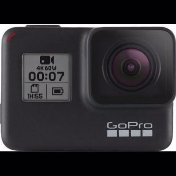 GoPro HERO7 Black - Comenzi vocale Stabilizare video Wi-Fi GPS Rezistent la apa 4k601080p240 + MEGA PACHET de Accesorii gopro-7bpachet