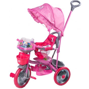 Tricicleta copii Dhs cu roti de metal Merry Ride Roz