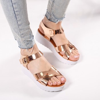 Sandale Dorina champagne confortabile