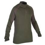Bluză din lână merinos Vânătoare 900 Verde SOLOGNAC