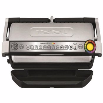 Gratar electric TEFAL OptiGrill+ XL GC722D34, 2000W, 9 programe automate, argintiu-negru