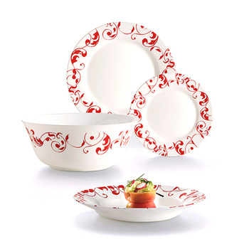 Set Jazzy 19 piese, rosu cu alb
