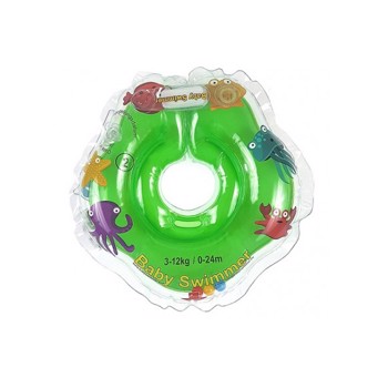 Colac de gat pentru bebelusi Babyswimmer verde 0-24 luni