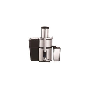 Storcator de fructe si legume Heinner Essential Max HPJE-1500DC, 1000 W, Recipient suc 0.75 l, Recipient pulpa, 5 Viteze, Tub de alimentare 84 mm, Display LCD, Inox/Negru