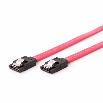 Gembird Serial ATA III 10 cm Data Cable, metal clips, red
