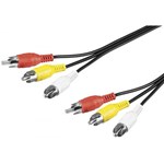 Cablu audio video 3x RCA tata- 3x RCA tata 3m