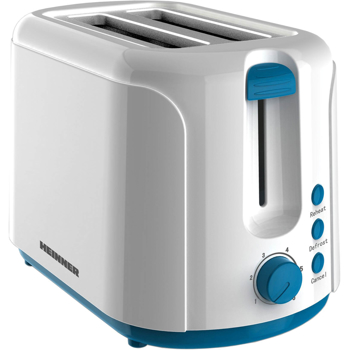 Prajitor de Paine Heinner Charm, 750W, 6 setari, Alb/Albastru