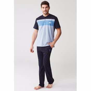 Pijama cu model colorblock
