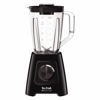 Blender Tefal BlendForce 2 BL420838, 600 W, 2 viteze, Cutit cu 4 lame, Functie de maruntire gheata, Negru