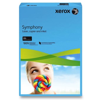 Hartie colorata A4, albastru inchis, 160 g/mp, 250 coli, XEROX Symphony