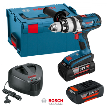 Surubelnita cu acumulator Bosch GSB 36 VE-2 LI 2 x 4,0 Ah L-Boxx