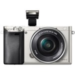 Sony ILCE6000, 24.3MP, Silver + Obiectiv 16-50mm