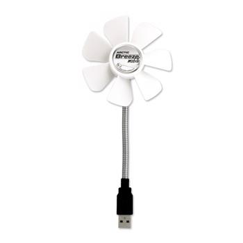 ARCTIC Breeze Mobile dispozitiv USB Negru, Din oţel inoxidabil, Alb Distracţie