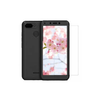 Husa Full Cover 360 + folie sticla pentru Xiaomi Redmi 6 Negru