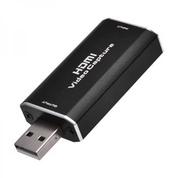 Placa de captura video input HDMI 4K 30Hz la output USB 2.0 1080P 60FPS pentru inregistrare gaming/ predare/ conferinta negru