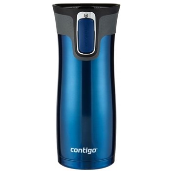 Termos din otel inoxidabil cu pereti dubli si sistem de autoblocare Contigo West Loop, Monaco, 470 ml
