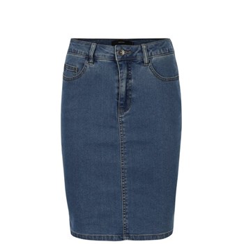 Fusta albastra din denim cu talie inalta - VERO MODA Hot