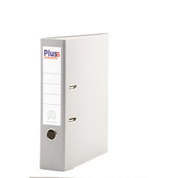 Biblioraft plastifiat, 7.5cm, gri, PLUSS