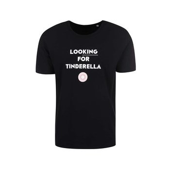 Tricou ZOOT Original„Looking for Tinderella”, negru, pentru barbati