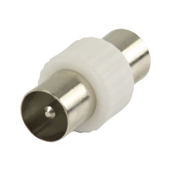 Adaptor Coaxial, Coaxial Tata - Coaxial Tata Alb Valueline
