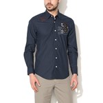 Camasa bleumarin cu broderii