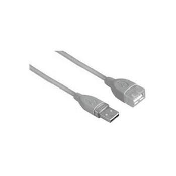 Cablu extensie USB 2.0 HAMA 45027, 1.8m, gri
