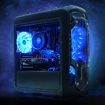 Sistem Gaming Viking AMD Edition 2019, AMD Ryzen 5 1600 3.2GHz, 12 thread-uri, 8GB DDR4, 1TB HDD + 128GB SSD, GTX 1650 4GB GDDR5, Iluminare RGB
