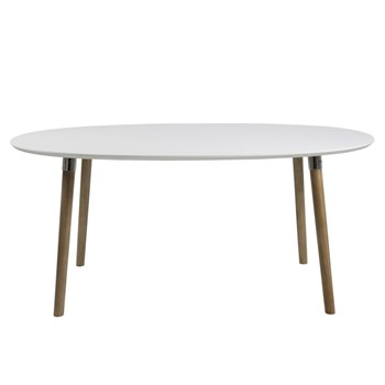 Masa din MDF si lemn Belina II White/Oak, L170xl100xh74 cm