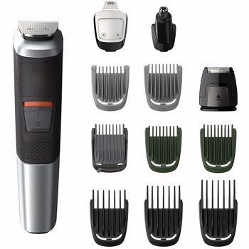 Aparat de tuns corporal Philips Multigroom MG5740/15 Kit de ingrijire 12-in-1 Face Hair & Body Rezistent la apa Tehnologie DualCut