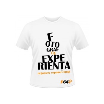 Tricou alb - Fotograf Cu Experienta - S