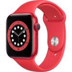 Apple Watch 6, GPS, Carcasa Red Aluminium 44mm, Red Sport Band