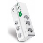 Prelungitor cu protectie APC SurgeArrest Essential PM6U-GR, 6 prize, 2 x USB, Alb