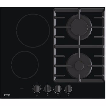 Plita incorporabila Gorenje GCE691BSC, mixta, 2zone,2 arzatoare, control butoane, 60 cm, negru