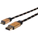 Cablu USB 2.0 la micro USB-B 0.8m, Roline 11.02.8825