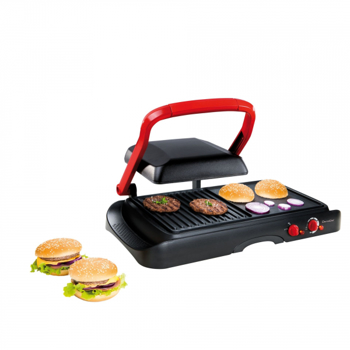 Gratar electric cu plita DomoClip DOC124, 1600W, 19x38cm