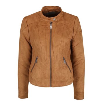 Jacheta maro slim fit VERO MODA Mirra cu aspect de piele intoarsa