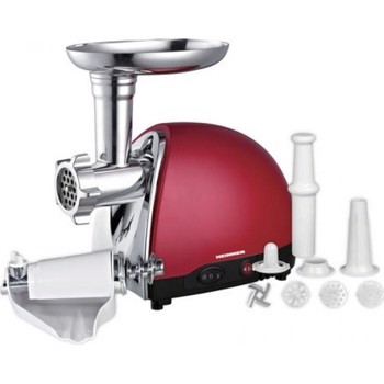 Masina de tocat Heinner MG1500TA-red, Accesoriu pentru rosii, Putere maxima: 1500W, Functie reverse,