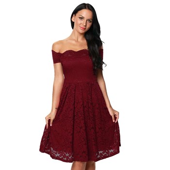R527P-81 Rochie scurta eleganta din dantela, plus size