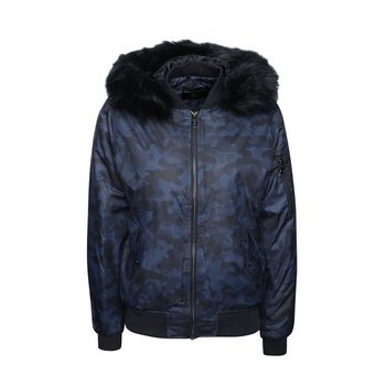 Geaca bomber albastra Dorothy Perkins cu gluga detasabila