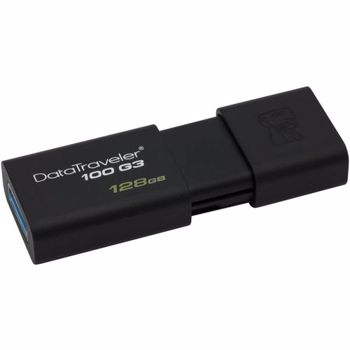 Stick USB Kingston DT100G3 128GB USB 3.0 (Negru)
