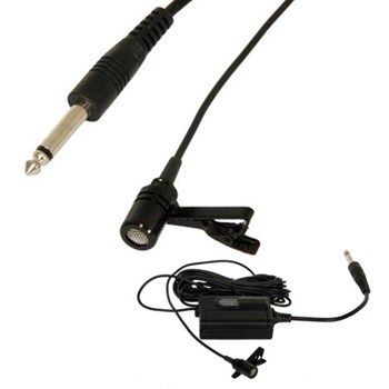 Microfon lavaliera, condensator, prindere clip, 100 Ohm, negru